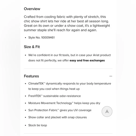 Ariat girls Aptos Show Shirt size 12/14 - Picture 12 of 12